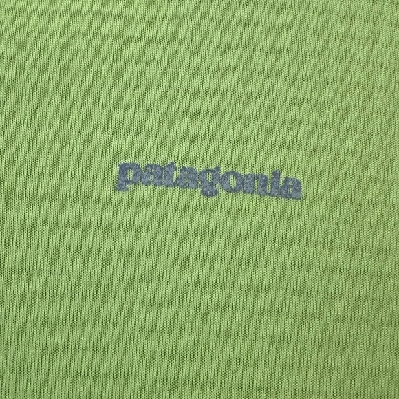 Patagonia Bright Blue and Lime Green 1/2 Zip Pullover - Picture 6 of 8